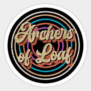 vintage circle line color Archers of Loaf Sticker